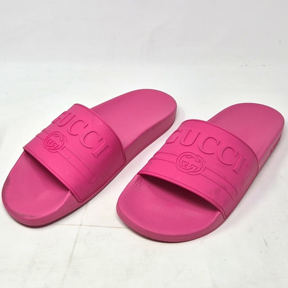 Gucci Womens Vibrant Pink Slide Sandal - Picture 2 of 8